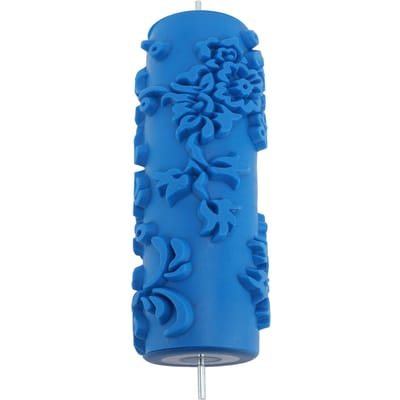 Patroon Verfroller Zachte Rubber Kop voor Muren Plafond Decoratief Textuur Gereedschap Blauw 105Y
