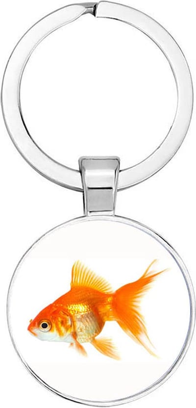 Akyol - Goudvis Sleutelhanger - goudvis - vissen liefhebbers - dieren liefhebber - houden van - verjaardagscadeau - gift - geschenk - kado - 2,5 x 2,5 CM