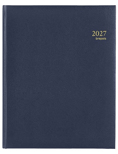 Brepols bureau agenda 2027 - CONCORDE [0.240] - LIMA - Bureau agenda - 1 week op 2 pagina's - Weekoverzicht - Blauw - 21 x 27 cm