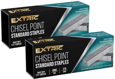 Standaard Nietjes 2-Pack - Heavy Duty Beitel Point Nietjes 10.000 Stuks - Storingsvrij