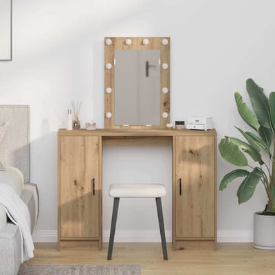 vidaXL - Kaptafel - Bruin - 102 - x - 33 - x - 135 - cm - Bewerkt - hout