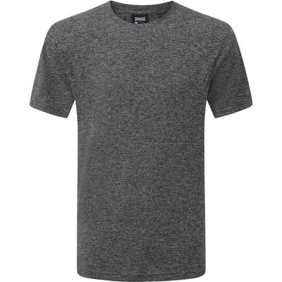Lonsdale Effen polyester T-shirt voor heren (Zwart gemêleerd)