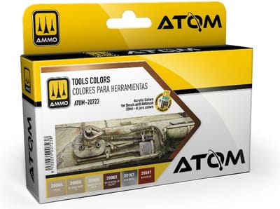 AMMO by Mig Jimenez Hobbyverf Acrylverf - MIG 20723 ATOM -Gereedschap Kleuren - Acryl Set 6x20ml Verf set