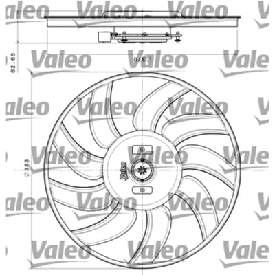 Koelventilatorwiel, motorkoeling VALEO 696350