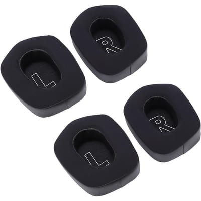 2 Paar Koelgel Oorkussens Vervanging voor Logitech G733 Draadloze Headset Eiwitleer Memory black
