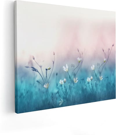Artaza Canvas Schilderij Bloemen - 100x80 cm - Groot - Wanddecoratie Voorjaar - Muurdecoratie Woonkamer - Schilderijen Op Canvas