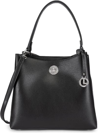 L.CREDI schoudertas Sarine Hobo Black zwart