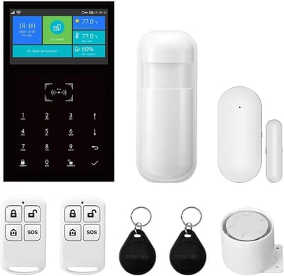 Home Security Alarm - Smart Alarm Systeem - Huis Beveiligen - 4.3 Inch Touchscreen - 22.9 x 12.7 cm - Wit