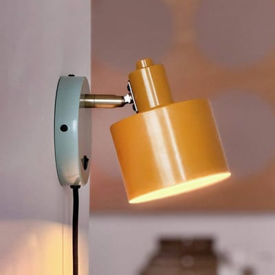 Dyberg Larsen wandlamp Ocean, curry/turkoois, uitsteek 21 cm