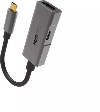 Musthavz USB-C to HDMI Adapter met Oplaadpoort 100W Grijs