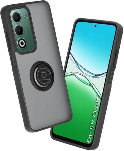 Hoesje geschikt voor Oppo A5/A5m - Techsuit Glinth Back Cover met ring en magneet - Zwart