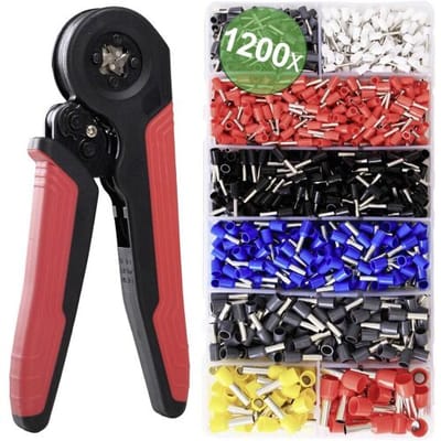 Quadrios 24C531 Assortiment adereindhulzen 0.5 mm², 0.75 mm², 1 mm², 1.5 mm², 2.5 mm², 4 mm², 6 mm², 10 mm² Deels geïsoleerd 1200 stuk(s)