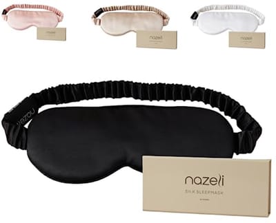 100% Pure Moerbeizijde Slaapmasker - Licht Blokkerend en Comfortabel Oogmasker voor Men en Vrouwen
