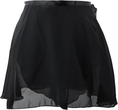 Balletrok voor meisjes, wikkelrok, chiffon, wikkelrok met verstelbare taille, stropdas, balletrok, wikkelrok, dansrok voor dames