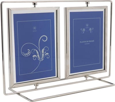 Fotolijst - Henzo - Platinum Double Swing - Collagelijst voor 2 foto's - Fotomaat 13x18 cm - Zilver
