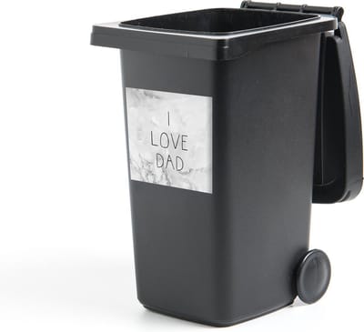 Container sticker Vaderdag - Spreuken - I love dad - Quotes - 40x40 cm - Kliko sticker