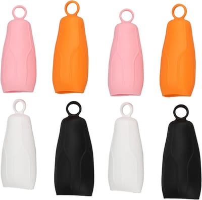 8-delige elastische toilettas, lekvrije reistas met beschermende siliconen ringhaak, herbruikbare toilettas voor outdoor reizen en avonturen