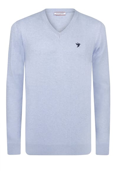 Felix Hardy Trui Met V-Hals - 100% Katoen Heren Blauw - M