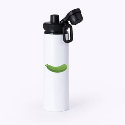 Hacebo® - Komkommer waterfles met draaidop zwart - Groente - Groente liefhebbers - Knapper groente - gezond eten - water fles - 850ML