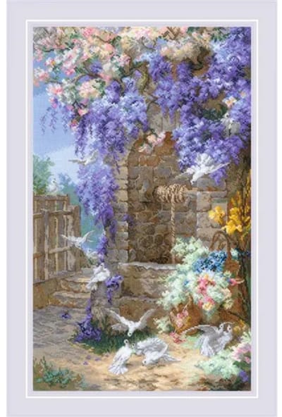 Borduurpakket Lente naar het schilderij van E. Bidou