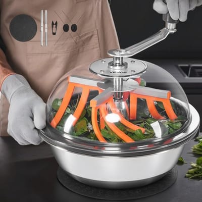 VEVOR Bowl Harvester, 33cm Handmatige Toppentrimmer, Toppentrimmer, Natte en Droge Hydrocultuur Snijmachine, Roterende Spincut voor Planten, Bladeren, Toppen, Bloemen