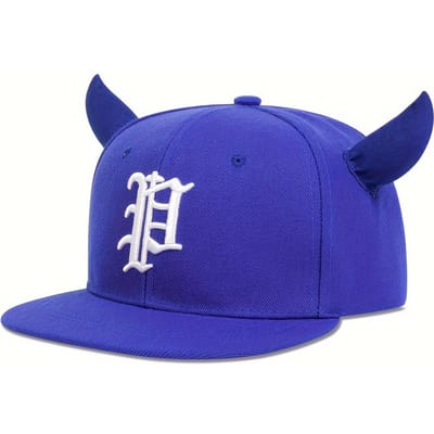 Casquettes de Baseball Hip-Hop Unisexes Personnalité Broderie Lettre P Corne de Bœuf Réglables Extérieures Décontractées Chapeau Anti-Soleil red