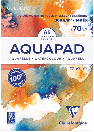 Clairefontaine Goldline Aquapad - Aquarelblok – A5 – 70 Vellen – 300 g