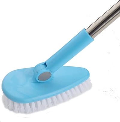 Multifunctionele vloerborstel - vloerborstel - 90cm - vloer schoonmaken - Stijve borstel - blauw - Badkamer vloerborstel Badkamer badkuip vloertegelborstel - lange handgreep