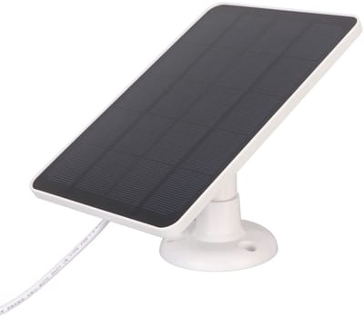 Allecto - Zonnepaneel voor Bewakingscamera - Oplaadbare Camera-oplader - IP65 Waterdicht - Wit - DC 5V Camera - Geschikt voor Buiten - Elprico Model