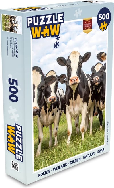 Puzzel Koeien - Weiland - Dieren - Natuur - Gras - Legpuzzel - Puzzel 500 stukjes