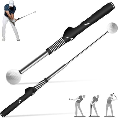 Verstelbare Golf Swing Trainer met Ritmisch Klikgeluid, Ideaal voor Indoor en Outdoor Oefeningen, Verbeter Postuur en Krachttraining voor Golfers