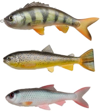 Pulzbait Roach Skinz 15cm 3Pcs (Natural Roach+Natural Perch+Brown Trout)