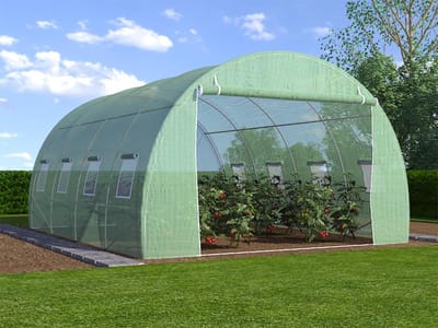 Vente-unique Tunnelkas IPOMEA 12m² - L400 x B300 x H200 cm L 400 cm x H 200 cm x D 300 cm