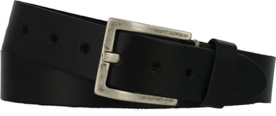Leren Riem Glad Leer | Heren & Dames | 4cm breed | Riemmaat: 115cm (totale lengte: 130cm) | 100% echt leer | Kleur: zwart | Nikkelvrije gesp