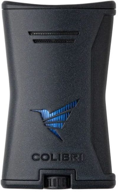 Colibri Slim stormaansteker - windbestendige single jetflame aansteker - ideale sigarenaansteker en sigarettenaansteker - ergonomisch, compact, lichtgewicht en navulbaar - moderne outdoor gasaansteker - zwart - de ultieme vaderdag cadeau voor mannen