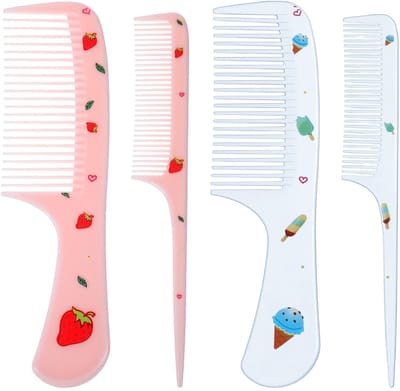 Dailygoods- Haarkam Set van 4 - Fijne Tandkam - Rattenstaartkam