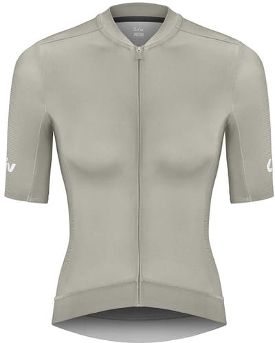 Liv Vantage Korte Mouw Wielertrui Beige L Vrouw