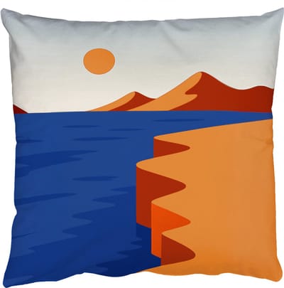 Sierkussens - Kussentjes Woonkamer - 50x50 cm - Landschap - Bergen - Zon - Zee