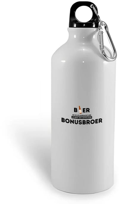 Hacebo® - bier, nu ik je aandacht heb je bent een geweldige bonusbroer waterfles - Broer - de beste broer - verjaardagscadeau - verjaardag - cadeau - cadeautje voor broer - broer artikelen - kado - geschenk - gift - water fles - 400ML