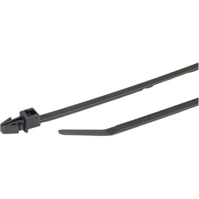 HellermannTyton 126-00329 T30RSF-PA66HS-BK (500) Kabelbinder 158 mm 3.60 mm Zwart 500 stuk(s)