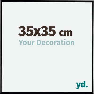 Your Decoration - Fotolijst 35x35 cm - Kunststof - Zwart Hoogglans - Evry
