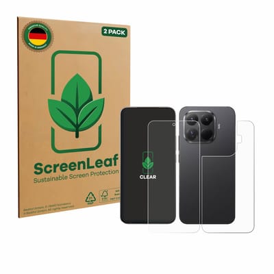 2 Stuks Screenprotector voor Xiaomi 15T Pro (Voor+Achter) - Hoogwaardige Beschermfolie transparant