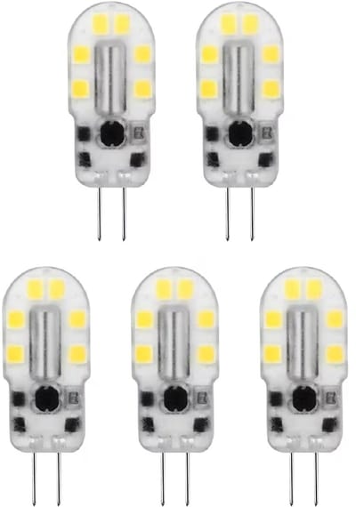 Avide G4 LED Insteeklamp 2W 12V - 3000K - 200lm - LED Lampjes Insteek - Warm wit licht - Vervangt 21W lamp - 5 stuks