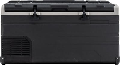 Steamy-E Single Zone Elektrische Compressor Koelbox - Single Zone - 96 liter - 12V en 230V - voor auto en camping - Zwart
