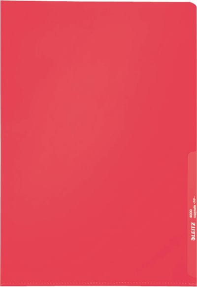 Leitz Hoge Kwaliteit Zichtmap - A4 - 100 stuks - Rood