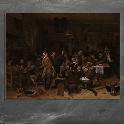 Wanddecoratie / Schilderij / Poster / Doek / Schilderstuk / Muurdecoratie / Fotokunst / Tafereel Prinsjesdag - Jan Havicksz. Steen gedrukt op Forex