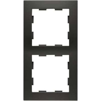 Peha Badora 2-Gang Afdekking Frame Matt Zwart - 00276752