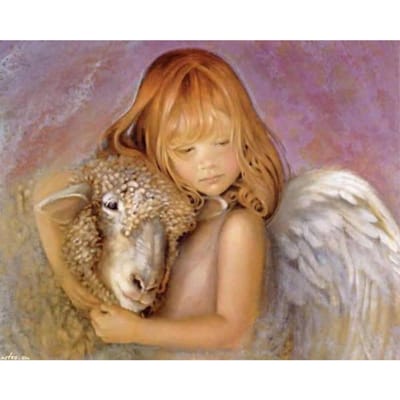 Mignon bébé garçon anges 5D bricolage diamant mosaïque broderie fée ange diamant peinture 20X30CM brown