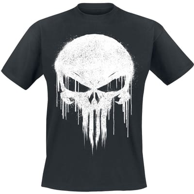 The Punisher - Disney T-shirt - Graffiti Skull - S tot XXL - voor Mannen - zwart