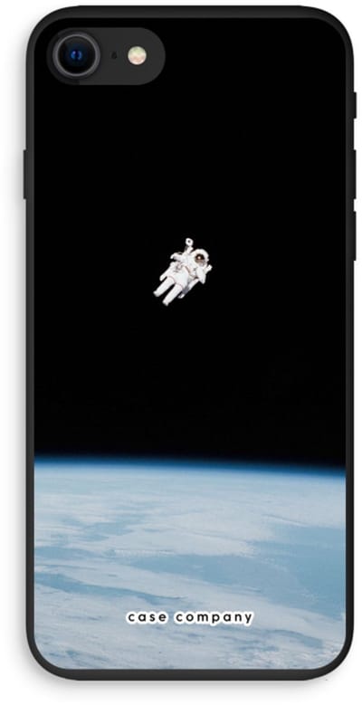 Case Company® - Hoesje geschikt voor iPhone SE 2020 hoesje - Alone in Space - Biologisch Afbreekbaar Telefoonhoesje - Bescherming alle Kanten en Schermrand